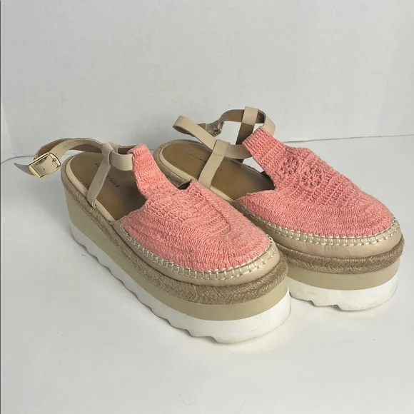 Free People Pink Knit Platform Espadrille Sandals - Picture 2 of 9